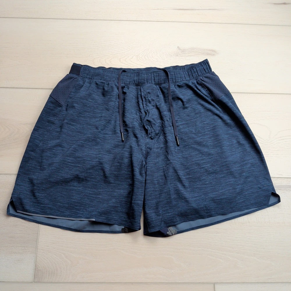 Lululemon Surge Shorts Mens S Navy Iron Blue Athletic Running Gym Workout